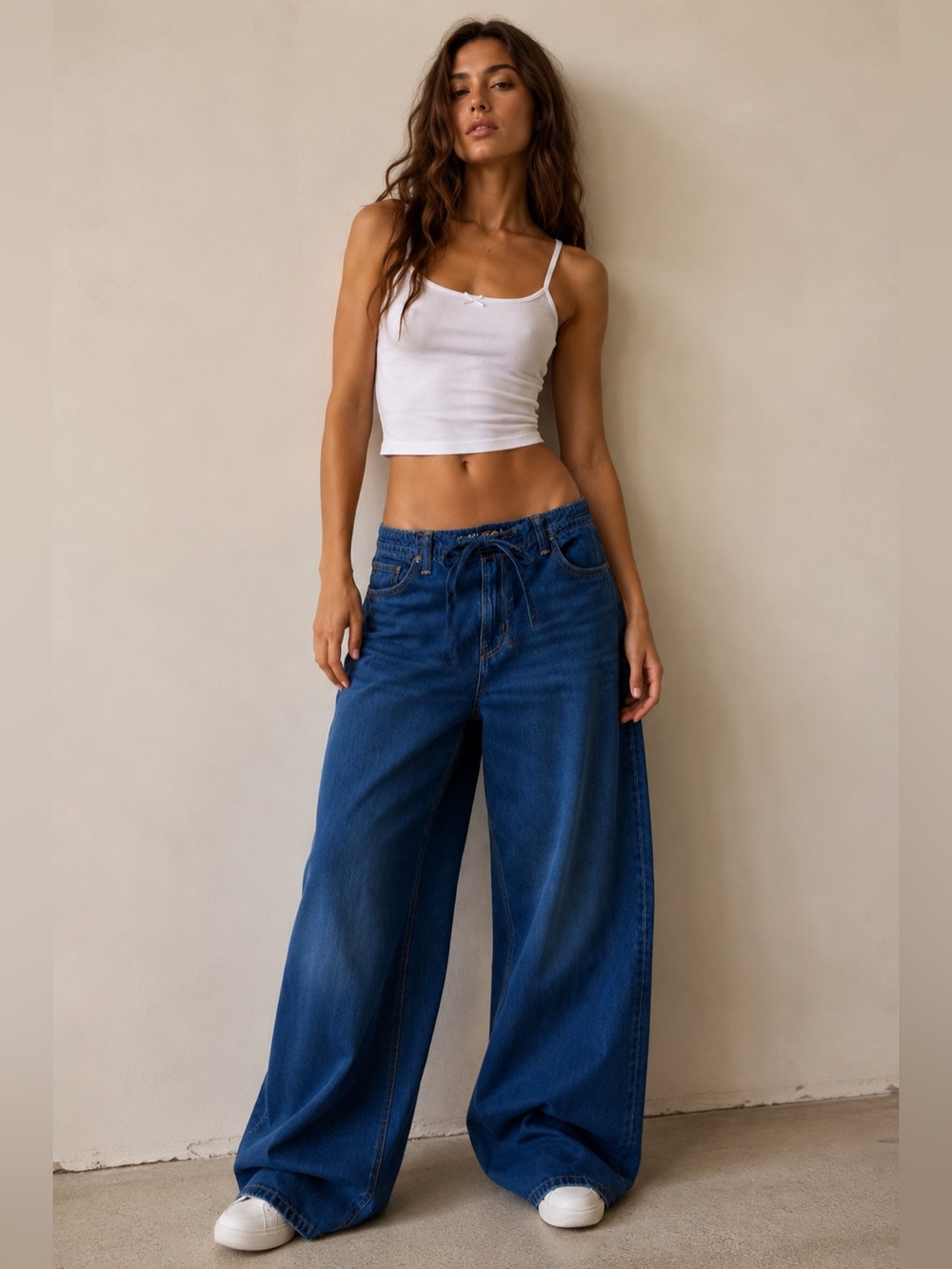 American Eagle Sydney Sweeney Dreamy Drape Super Low Rise Wide Leg Jeans